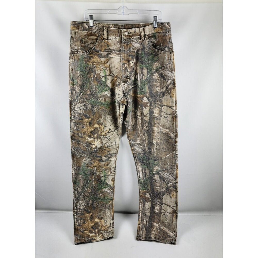 Wrangler Pro Gear Jeans Mens 38x34 Realtree Camo Pants High Rise Logo